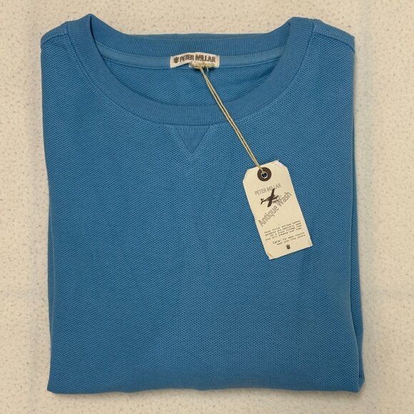 NWT Peter Millar Men's Antique Wash Crew Neck Long Sleeves Pullover - Blue - XXL - Picture 4 of 4